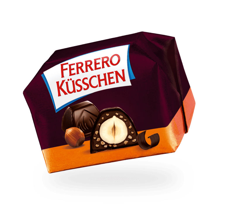 Nusspralinen-Spezialität mit feiner Halbbitterschokolade.