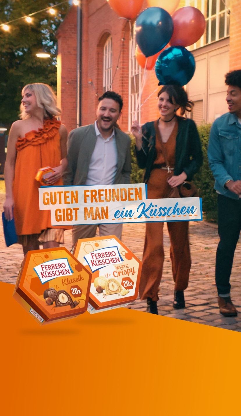 Guten Freunden gibt man ein Küsschen - Ferrero Küsschen